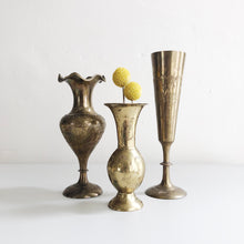 Load image into Gallery viewer, Small Etched Brass Vases