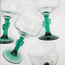 Load image into Gallery viewer, Cactus Stem Margarita Glasses - Set of 4