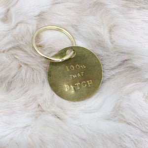 Hand-Stamped Brass Keychain - Independent Mountain Jewelry