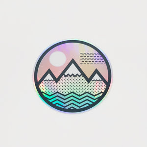 Vibe Mountain Hologram Sticker - Coloradical