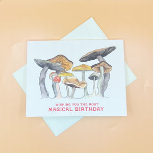 Mushroom Birthday Greeting Card - Antiquaria