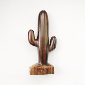 Hand-Carved Wood Saguaro