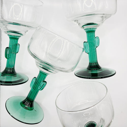 Cactus Stem Margarita Glasses - Set of 4
