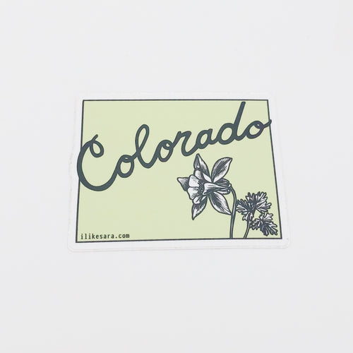 Colorado State Columbine Sticker - I Like Sara