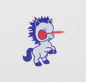Baby Blue Horse Sticker - ThemeOne
